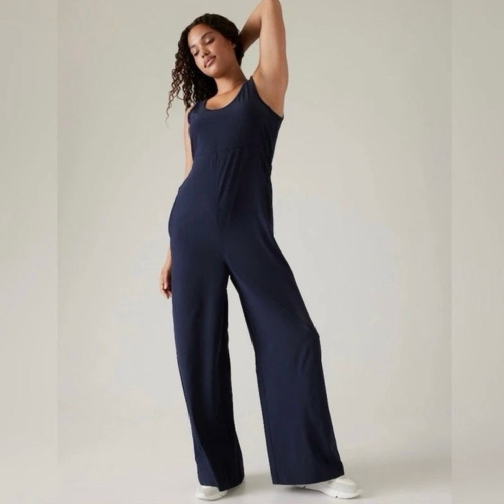 Athleta Navy Blue Size Small Passengers Jumpsuit